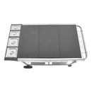 VEVOR āra grila galds uz riteņiem, 925 × 595 × 25 mm darba virsma, pārvietojams āra gatavošanas galds ar 4 garšvielu traukiem, vākiem, āķiem un riteņiem, BBQ sagatavošanai piknikam, virtuvei un pagalmam
