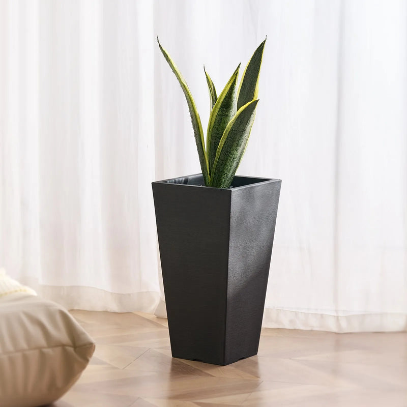 Augsti stādītāji, komplekts ar 2 kvadrātveida konusveida stādītājiem, 56 cm, piemēroti āra un iekštelpu lietošanai