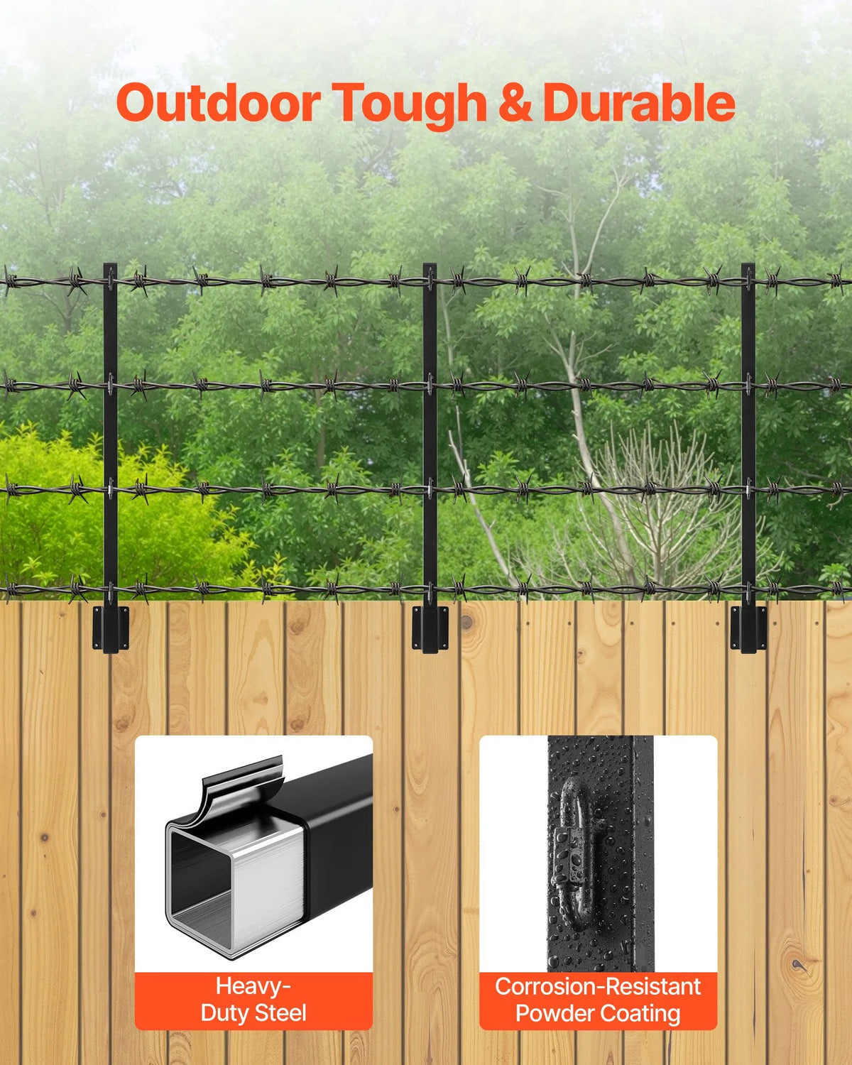 Fence Extension Handles, Surface Mount, 12 pcs, 81.5 cm