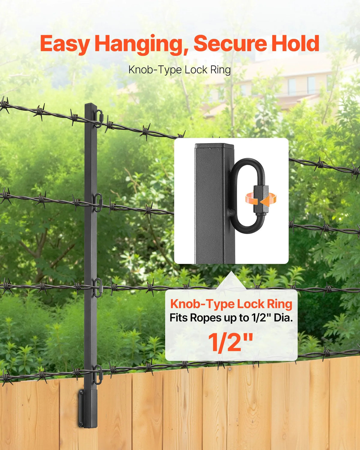 Fence Extension Handles, Surface Mount, 12 pcs, 81.5 cm
