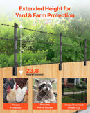 Žoga paaugstinājuma turētāji, 8 gab., 60,5 cm virsmā stiprināmi žoga augstuma pagarinājuma balsti