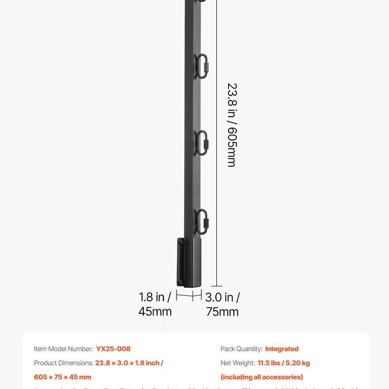 Žoga paaugstinājuma turētāji, 8 gab., 60,5 cm virsmā stiprināmi žoga augstuma pagarinājuma balsti