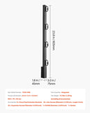 Žoga paaugstinājuma turētāji, 8 gab., 60,5 cm virsmā stiprināmi žoga augstuma pagarinājuma balsti