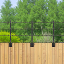 Žoga paaugstinājuma turētāji, 8 gab., 60,5 cm virsmā stiprināmi žoga augstuma pagarinājuma balsti