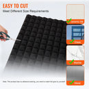 Akustiskie putuplasta paneļi, 4 gab., 122 × 61 × 5 cm, piramīdas formas skaņas izolācijas sienas paneļi, ugunsdroši skaņas slāpējoši paneļi studijai, sienām un griestiem, melni