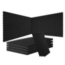 VEVOR akustiskie putu paneļi 122 × 61 × 5 cm, 4 gab., ugunsdroši skaņu absorbējoši sienu un griestu paneļi ar olu formas reljefu, melni