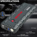 AVAPOW G17 12V auto starteris 2000A automašīnas akumulatora starteris, 12000mAh jauda.