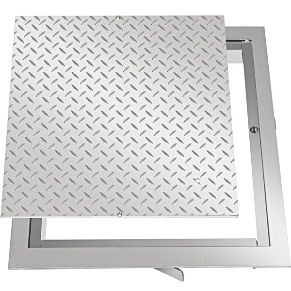 VEVOR Recessed Manhole Cover Covers 60x60 cm Clear Opening, Galvanized Steel Drain Cover Overall Size 67x67 cm, Sealed Square Manhole Covers and Frames Steel Man Hole Cover Lids for Boats and Ships