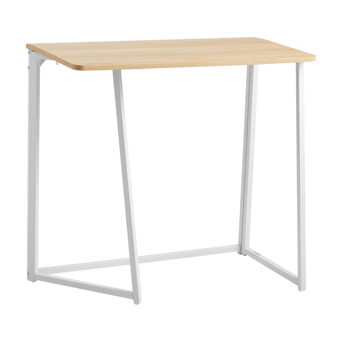 VEVOR saliekam-töölaud, 80 cm, väikestesse ruumidesse, puitlaastplaat, hoiukonksudega, tammepuidu värvi