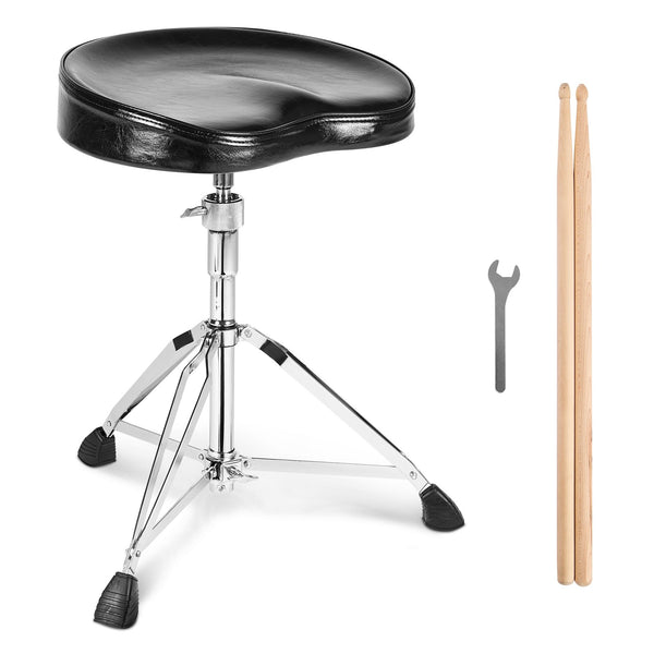 VEVOR bungu krēsls, augstums regulējams 540–670 mm, polsterēts sēdeklis ar neslīdošām kājām, 360° grozāms, līdz 227 kg slodze, ar 5A vālītēm