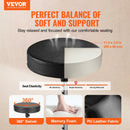 VEVOR regulējams bungu krēsls ar 490–585 mm augstumu, polsterētu sēdvirsmu, neslīdošām kājām, 5A bungu vicinātājiem un 150 kg slodzes kapacitāti; 360° rotējošs modelis bundziniekiem