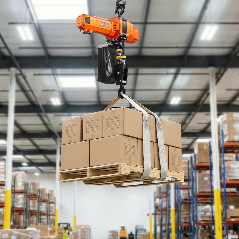 VEVOR elektriskais ķēdes pacēlājs 1000 kg, pacelšanas augstums 6 m, 230 V vienfāzes griestu celtnis ar 4,5 m vadu pulti, G100 ķēde, piemērots rūpnīcām, noliktavām un garāžām - ZEMLETES.LV