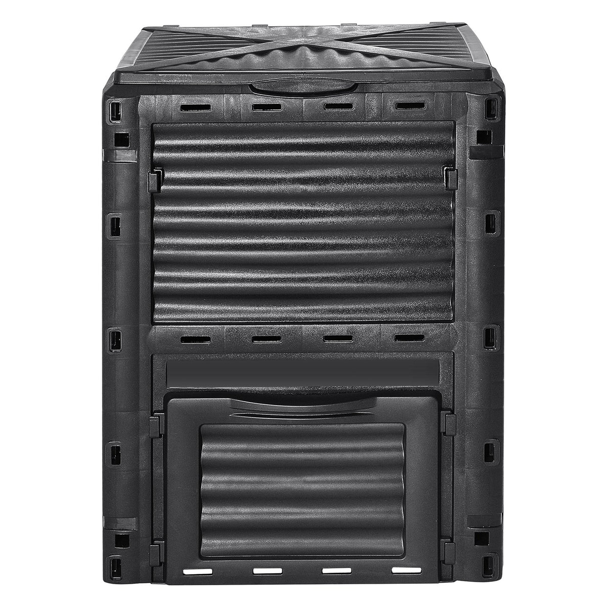 VEVOR Garden Composting Bin 80 L, BPA Free, Large Capacity with Top Lid and Bottom Doors, Lightweight and Quickly Produces Fertile Soil