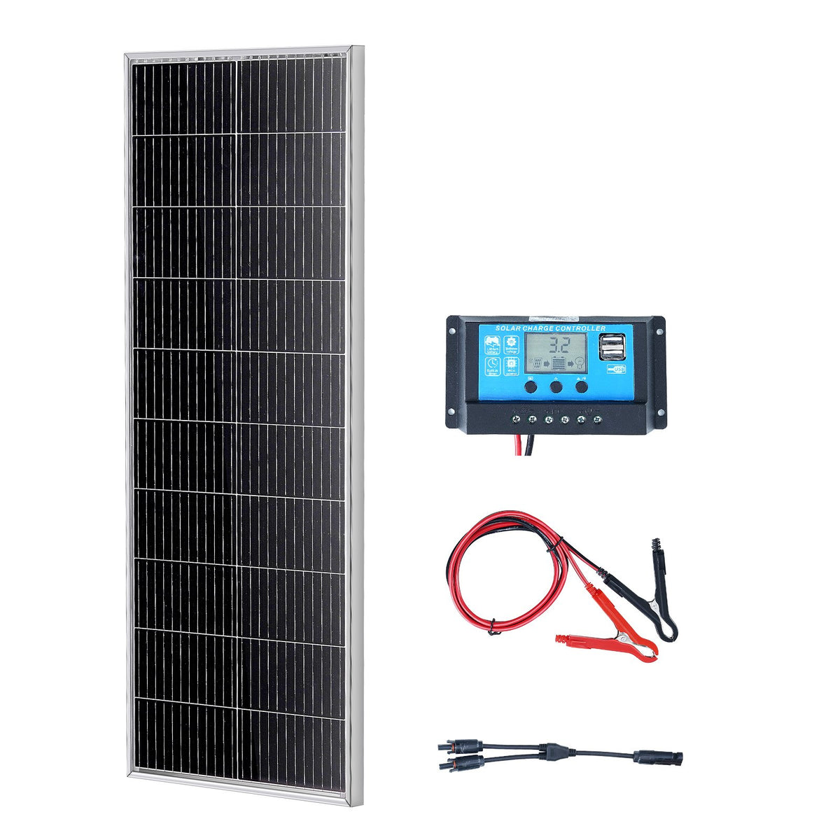 VEVOR Solar Panel Kit 100W — with Controller