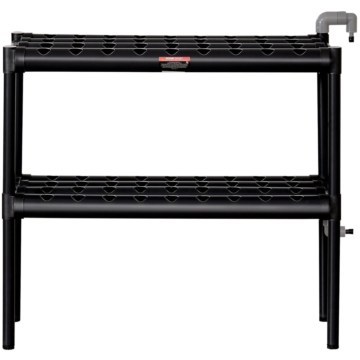 VEVOR Hydroponic Growing System 72 Planting Sites 2-Tier Hydroponic Growing Kit with PVC Pipes