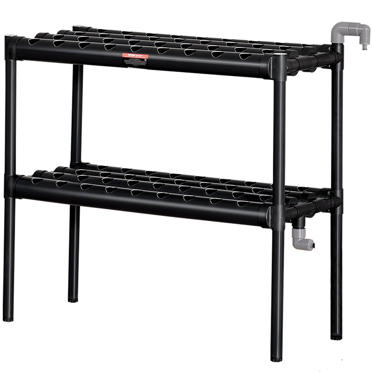 VEVOR Hydroponic Growing System 72 Planting Sites 2-Tier Hydroponic Growing Kit with PVC Pipes