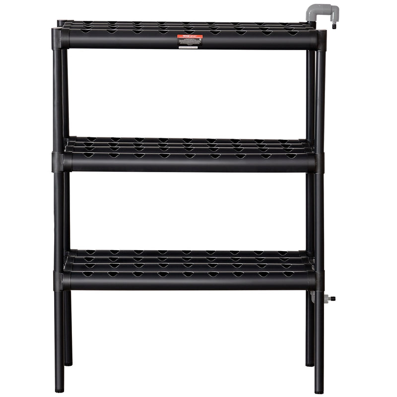 VEVOR hidroponiskās audzēšanas sistēma, 108 stādīšanas vietas, 3-līmeņu, ar PVC caurulēm