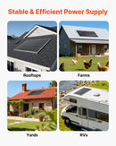 VEVOR monokristāliskais saules panelis 200 W, 23 % augstas efektivitātes PV modulis ar MC4 savienojumu un alumīnija rāmi, IP65 ūdensizturīgs saules panelis automašīnām, laivām, kemperiem, plakaniem jumtiem un autonomām sistēmām