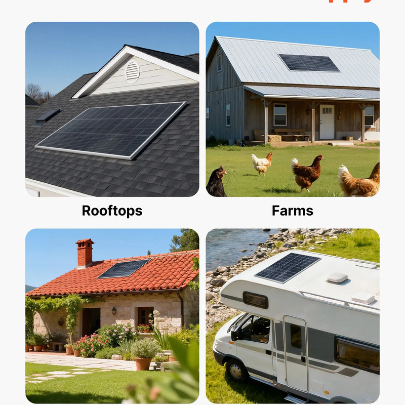 VEVOR 2 gab. 100 W bifaciālie saules paneļi, 23 % augstas efektivitātes N tipa monokristāliskais PV modulis ar MC4 izvadi un alumīnija rāmi, IP67 ūdensizturīgs saules panelis automašīnām, laivām, kemperiem, plakaniem jumtiem un autonomām sistēmām