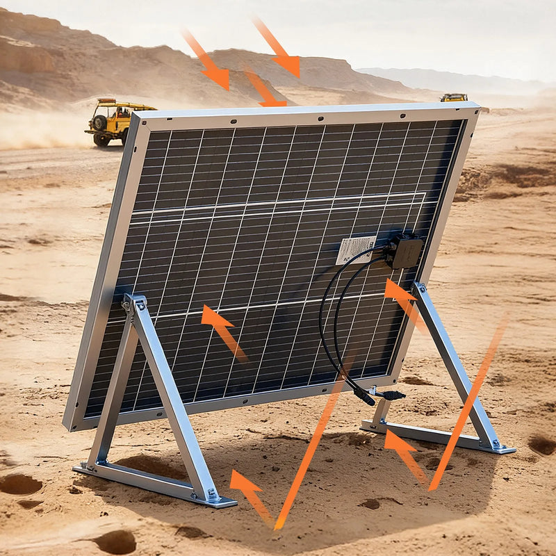 VEVOR 2 gab. 100 W bifaciālie saules paneļi, 23 % augstas efektivitātes N tipa monokristāliskais PV modulis ar MC4 izvadi un alumīnija rāmi, IP67 ūdensizturīgs saules panelis automašīnām, laivām, kemperiem, plakaniem jumtiem un autonomām sistēmām