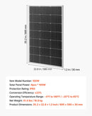 VEVOR monokristāliskie saules paneļi 4 × 100 W, 23 % augstas efektivitātes PV moduļi ar MC4 savienojumu un alumīnija rāmi, IP65 ūdensizturīgi saules paneļi automašīnām, laivām, kemperiem, plakaniem jumtiem un autonomām sistēmām