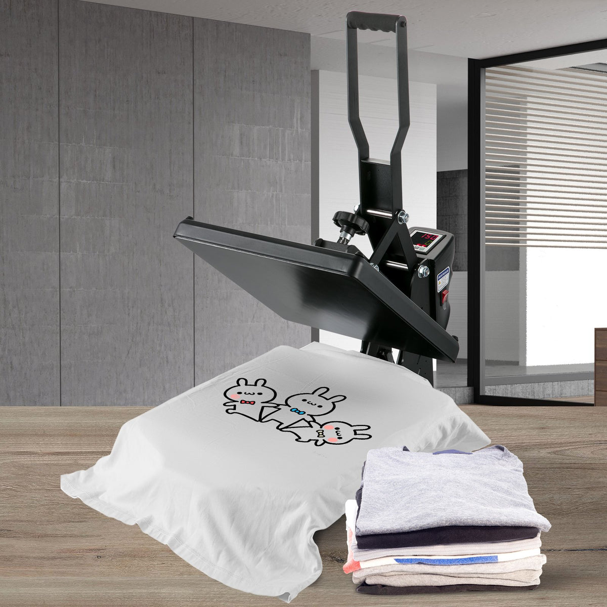 VEVOR Heat Press 38 × 38 cm for Sublimation and T-Shirt Printing