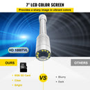 VEVOR 50 m kanalizācijas inspekcijas kamera, 17,8 cm LCD monitorid ar DVR, ūdensizturīga cauruļvadu un drenāžas inspekcijas sistēma, kameras komplekts ar 8 GB SD karti