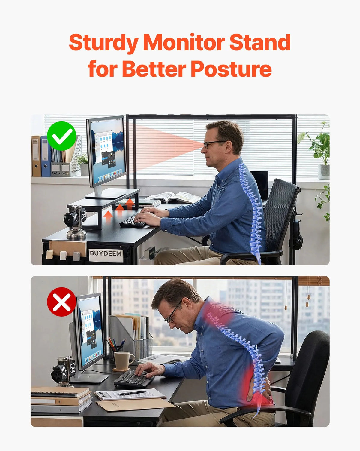 VEVOR L-Shaped Computer Desk, 170 cm Reversible Corner Gaming Desk with Monitor Shelf and Movable PC Case Stand, Home Office