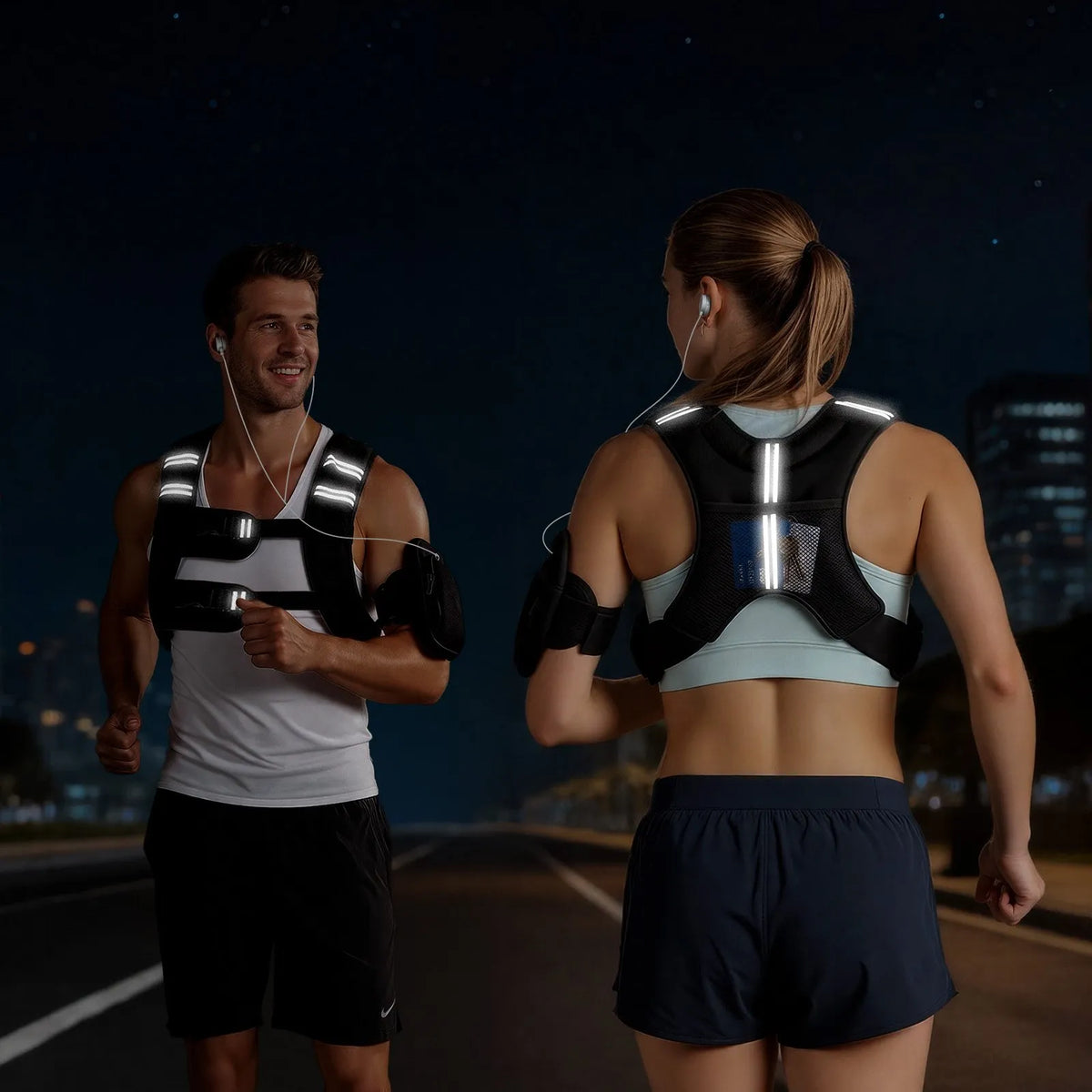 VEVOR Weight Vest 11.5 kg with Reflective Straps and Adjustable Buckles