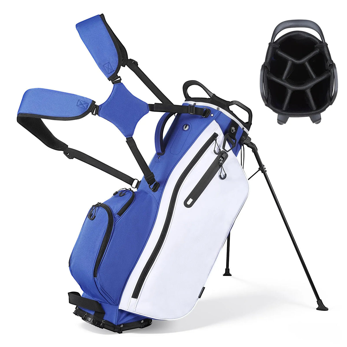 VEVOR golfikott 7 lahtri, tugijalgade, topelt õlarihmade ja vihmakattega