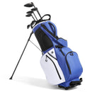 VEVOR golfa soma ar 7 nodalījumu augšdaļu, pilna garuma nūju atdalītājiem, balsta kājām, kabatām, dubultām plecu siksnām un lietus pārsegu, viegla golfa soma vīriešiem un sievietēm