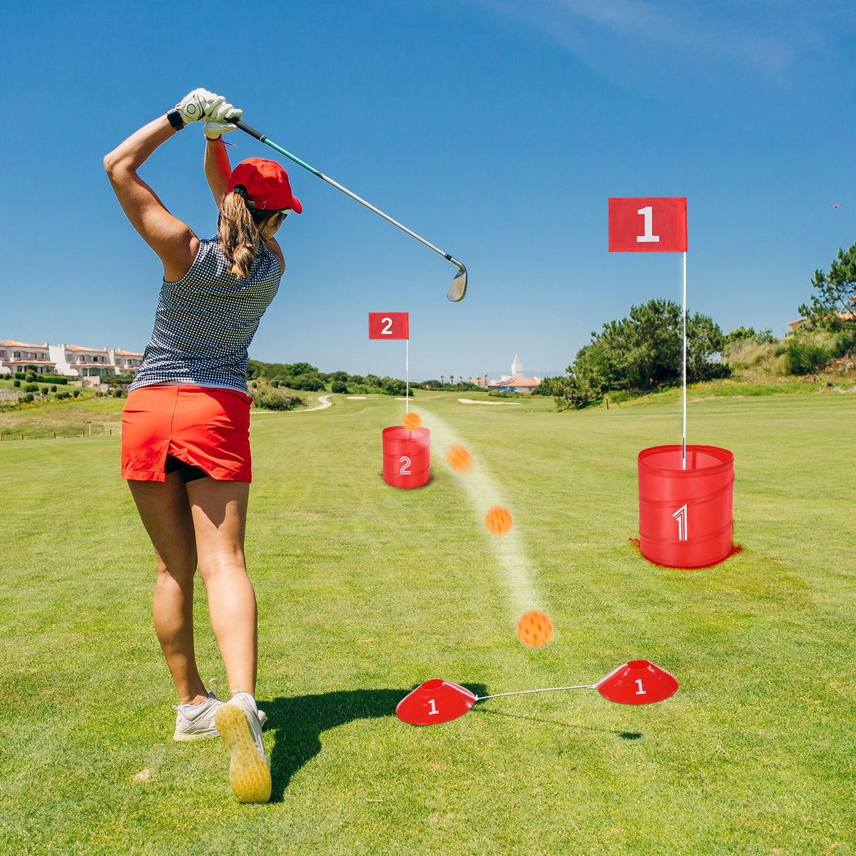 VEVOR Portable Golf Bag with 3 Tubes for Kids and Adults