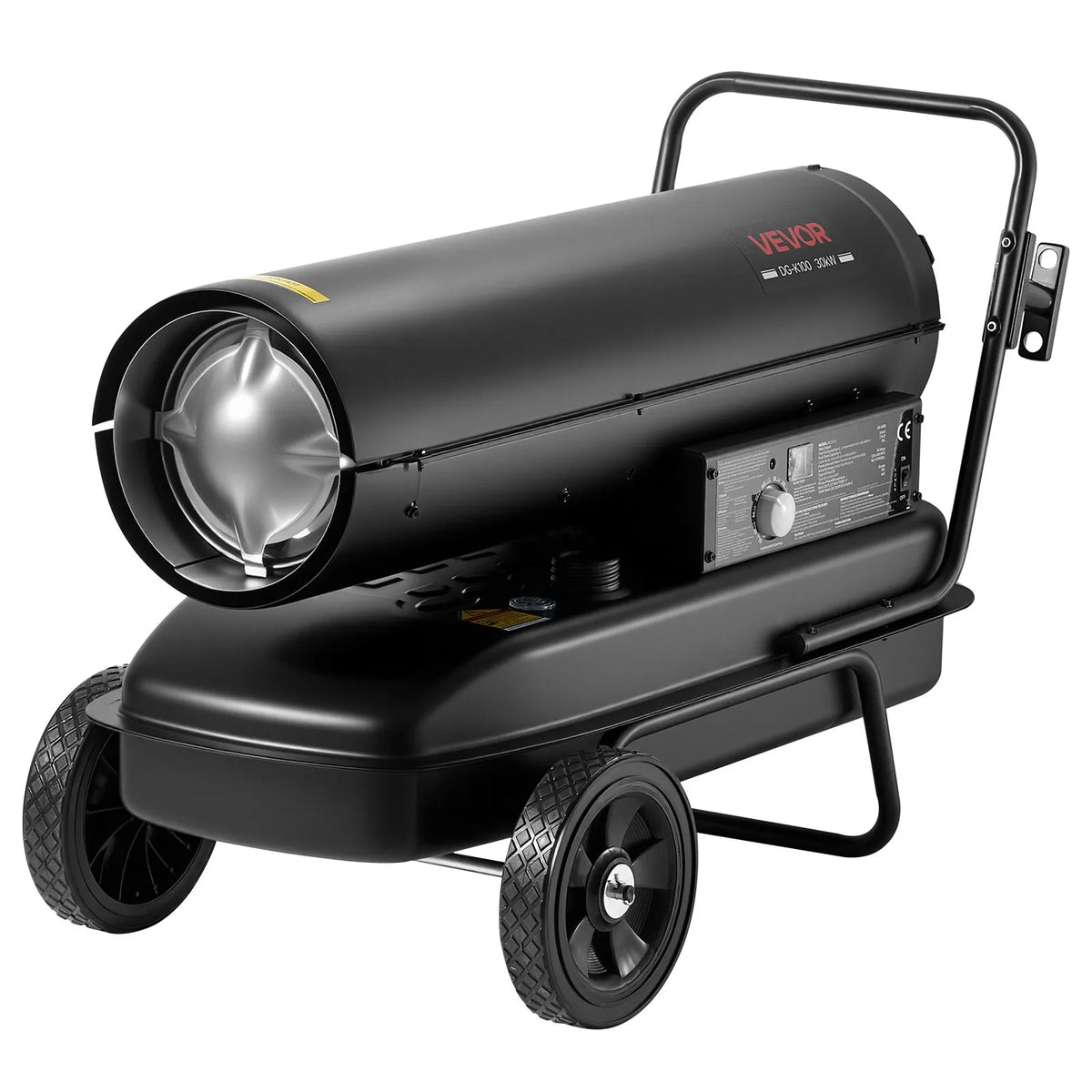 VEVOR pārnēsājams dīzeļdegvielas sildītājs ar piespiedu gaisu, 30 kW, melns