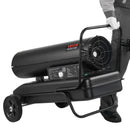 50 kW gaisa dīzeļdegvielas/petrolejas sildītājs ar riteņiem un regulējamu temperatūru, pārnēsājams turbīnas tipa sildītājs darbnīcām, noliktavām, būvlaukumiem un āra apsildei, melns