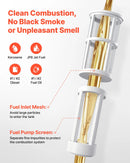 50 kW gaisa dīzeļdegvielas/petrolejas sildītājs ar riteņiem un regulējamu temperatūru, pārnēsājams turbīnas tipa sildītājs darbnīcām, noliktavām, būvlaukumiem un āra apsildei, melns