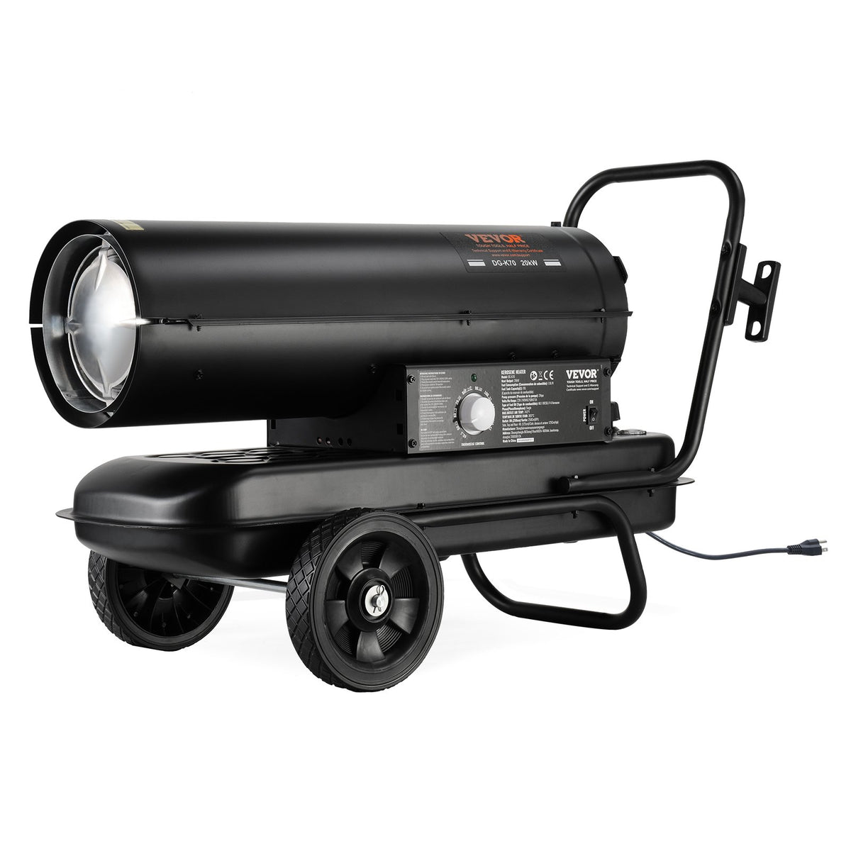 220V 20.5 kW VEVOR Torpedo Heater – Diesel/Kerosene, Thermostat