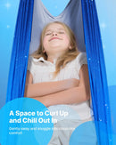 VEVOR sensorais šūpoles-šūpuļtīkls, divslāņu audums, lietošanai telpās un ārā, ar 360° grozāmu stiprinājumu un O-siksnu, kravnesība līdz 136 kg, regulējamas, gaisa jogai un bērniem