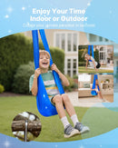 VEVOR sensorais šūpoles-šūpuļtīkls, divslāņu audums, lietošanai telpās un ārā, ar 360° grozāmu stiprinājumu un O-siksnu, kravnesība līdz 136 kg, regulējamas, gaisa jogai un bērniem