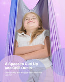 VEVOR sensorās šūpoles bērniem, divslāņu auduma sensorais šūpuļtīkls lietošanai telpās un ārā, ar 360° grozāmu griestu stiprinājumu, O veida siksnu un regulējamu augstumu, maksimālā slodze 136 kg