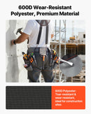 VEVOR instrumentu josta ar 22 kabatām un lencēm, pastiprināta regulējama darba josta ar instrumentu somām elektriķiem, galdniekiem un būvniecībai, jostasvietas regulēšana 81–173 cm