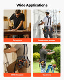 VEVOR instrumentu josta ar 22 kabatām un lencēm, pastiprināta regulējama darba josta ar instrumentu somām elektriķiem, galdniekiem un būvniecībai, jostasvietas regulēšana 81–173 cm