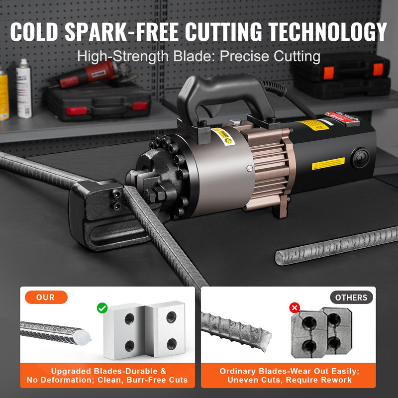 VEVOR 2000W elektriskais hidrauliskais armatūras armatūras griezējs - griešana līdz līdz 2-28 mmi