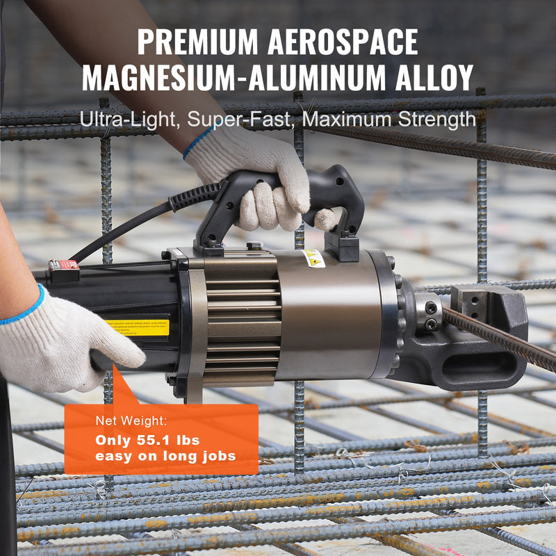 VEVOR 2300W elektriskais hidrauliskais armatūras griezējs - griešana līdz 5-32 mm armatūrai