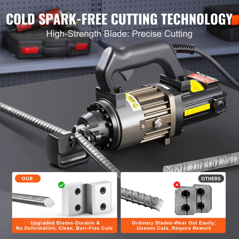 VEVOR 1000W elektriskais hidrauliskais armatūras griezējs - griešana līdz 4-16 mm