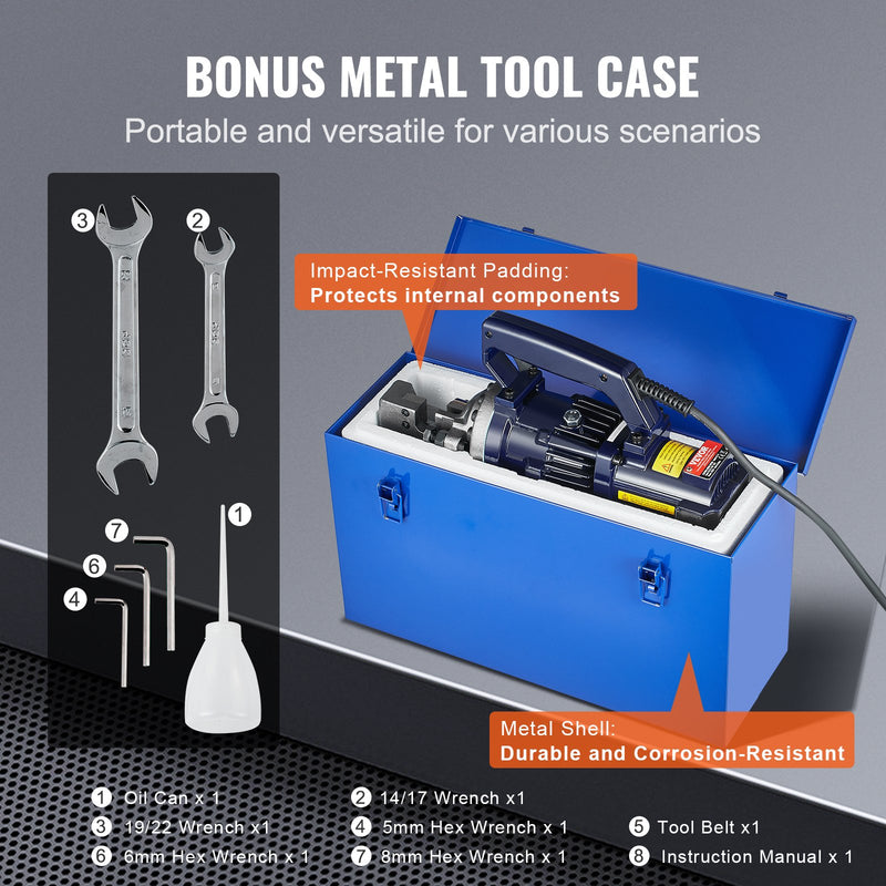 VEVOR 1000W elektriskais hidrauliskais armatūras griezējs līdz 4-20 mm (