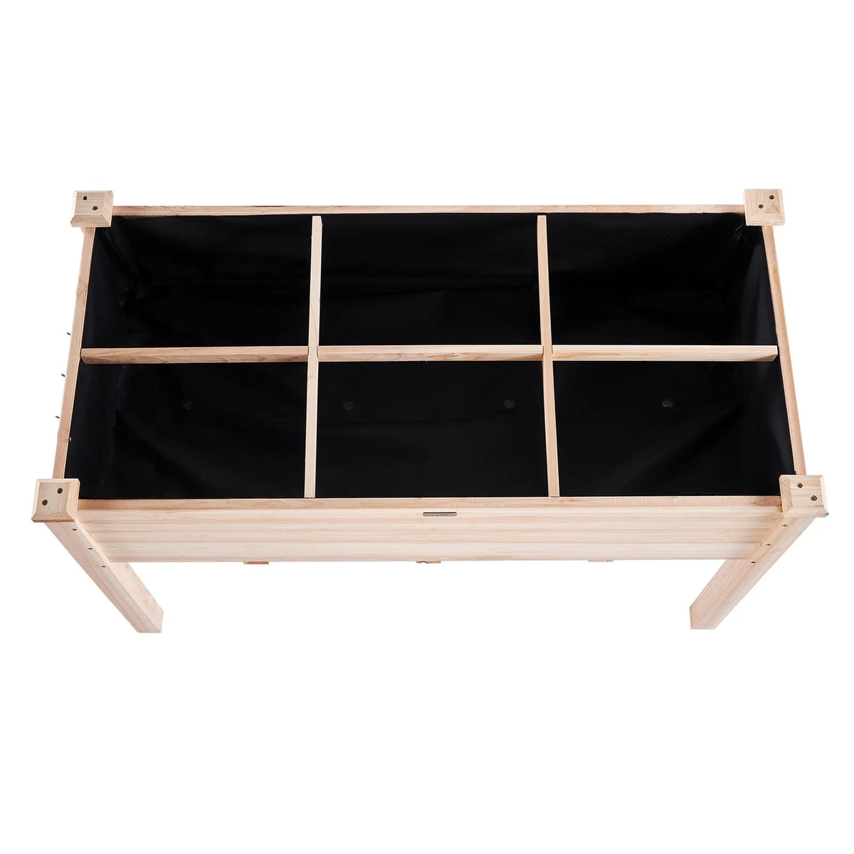 Koka paaugstinātā dārza dobe stādīšanas kaste 120 × 58 × 76 cm ziediem, dārzeņiem un garšaugiem