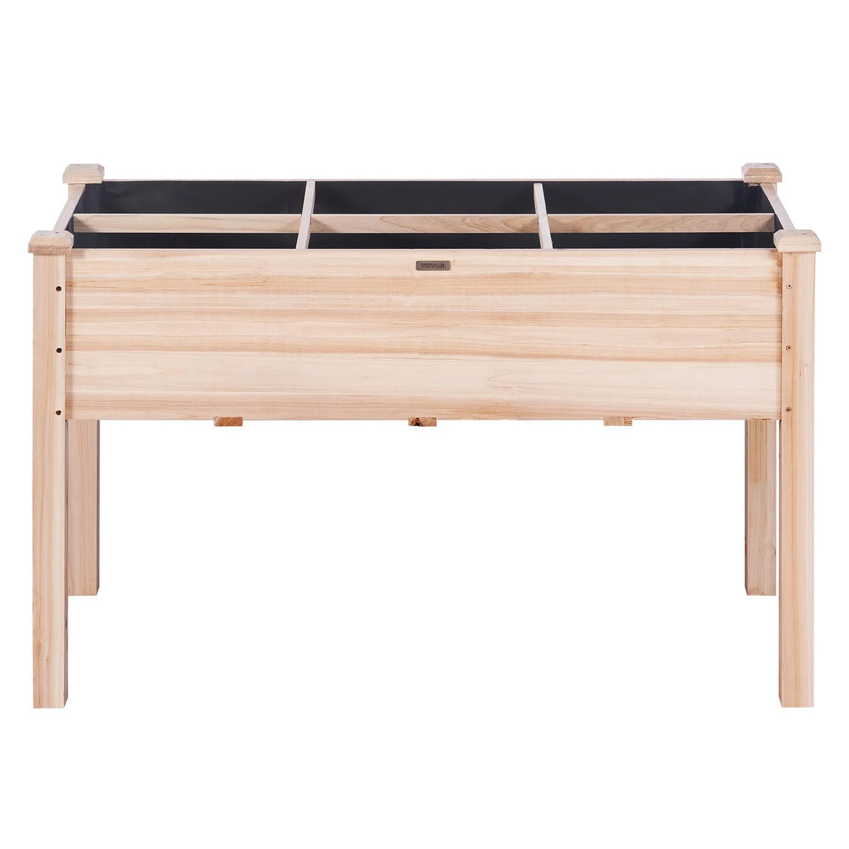 Koka paaugstinātā dārza dobe stādīšanas kaste 120 × 58 × 76 cm ziediem, dārzeņiem un garšaugiem