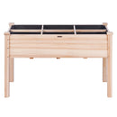 Koka paaugstinātā dārza dobe stādīšanas kaste 120 × 58 × 76 cm ziediem, dārzeņiem un garšaugiem