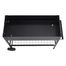 Paaugstinātā dārza dobe, 108 × 50 × 80 см cinkota metāla stādīšanas kaste ar kājām, piemērota ziedu, dārzeņu un garšaugu audzēšanai pagalmā, dārzā, terasē vai balkonā, melna