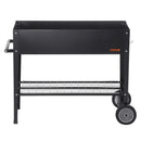 Paaugstinātā dārza dobe, 108 × 50 × 80 см cinkota metāla stādīšanas kaste ar kājām, piemērota ziedu, dārzeņu un garšaugu audzēšanai pagalmā, dārzā, terasē vai balkonā, melna